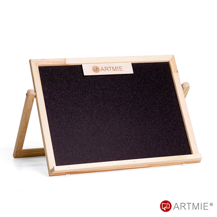 Lavagna bifacciale magnetica per bambini ARTMIE con supporto 30 x 40 cm