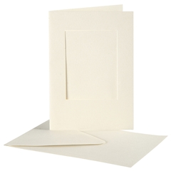 Cartolina con confezione passepartout A6 - 10 pz | apertura rettangolare