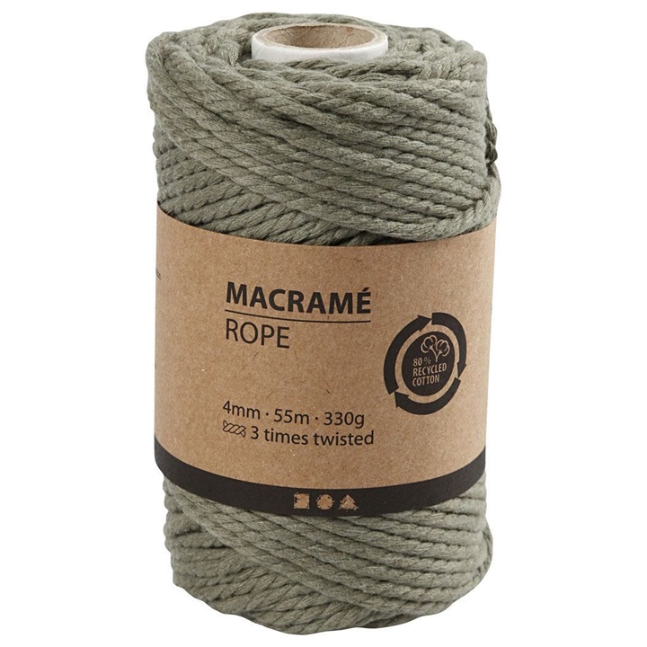 Hobby, Corda per macramè 4 mm x 55 m - moss green, E-shop per i Vostri  accessori per pittura, Consegna GRATIS per gli ordini superiori ai 75€