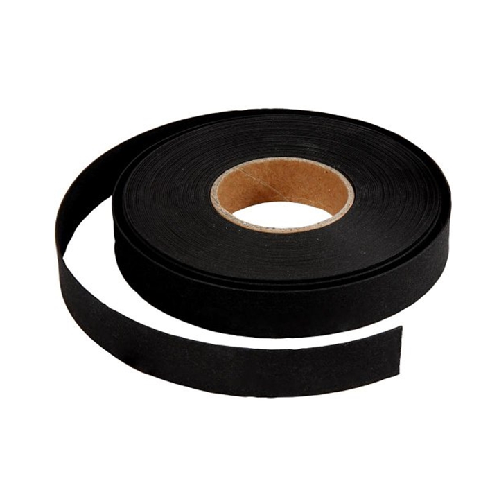 Nastro per intrecciare in carta di pelle artificiale | black Nastro per intrecciare in carta di pelle artificiale | black