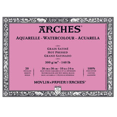 Blocco ARCHES® Aquarelle Watercolour Hot Pressed 26 x 36 cm