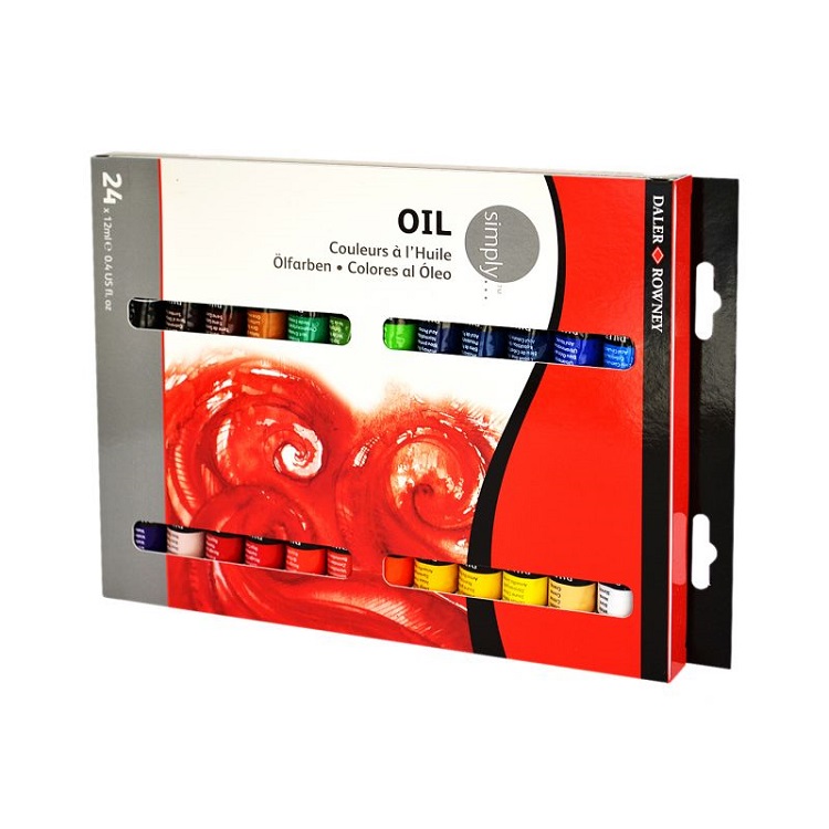 Daler-Rowney - SIMPLY set dei colori ad olio 24 x 12ml