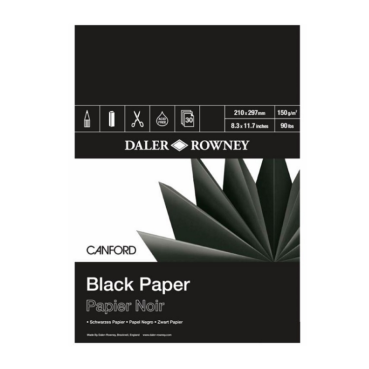 Blocco di carta nera Daler-Rowney Canford - sceglie formato