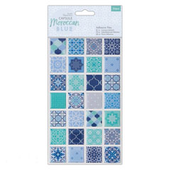 Quadratini adesivi decorativi 2.5 x 2.5 cm - Moroccan Blue - 56 pezzi