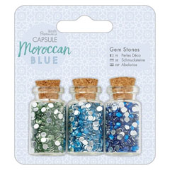 Sassolini nelle bottigliette di vetro - Moroccan Blue - 3 pezzi