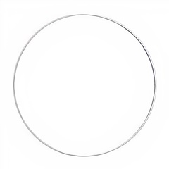 Cerchio in metallo bianco 1 pezzo | 15 cm