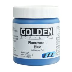 Vernice acrilica fluorescente GOLDEN Heavy Body | 4605 blue