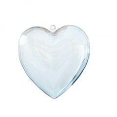 Cuore in acrilico trasparente 5 pezzi | 10 cm