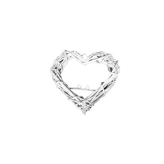 Cuore a maglia con un gancio | 15 cm