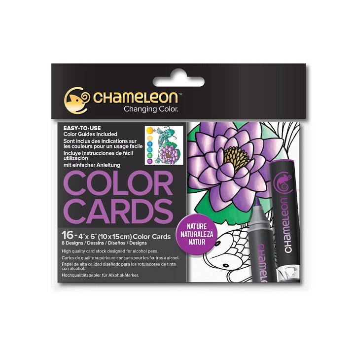 Carte da colorare Chameleon Nature - 16 pezzi