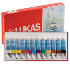 Colori ad acquerello LUKAS STUDIO 12x10ml -  set nella scatola di cartone