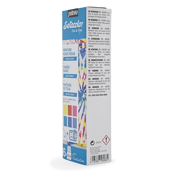 Vernici per tessuti leggeri  Pebeo Setacolor 6 x 20 ml