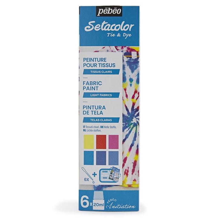 Vernici per tessuti leggeri  Pebeo Setacolor 6 x 20 ml (hobby)