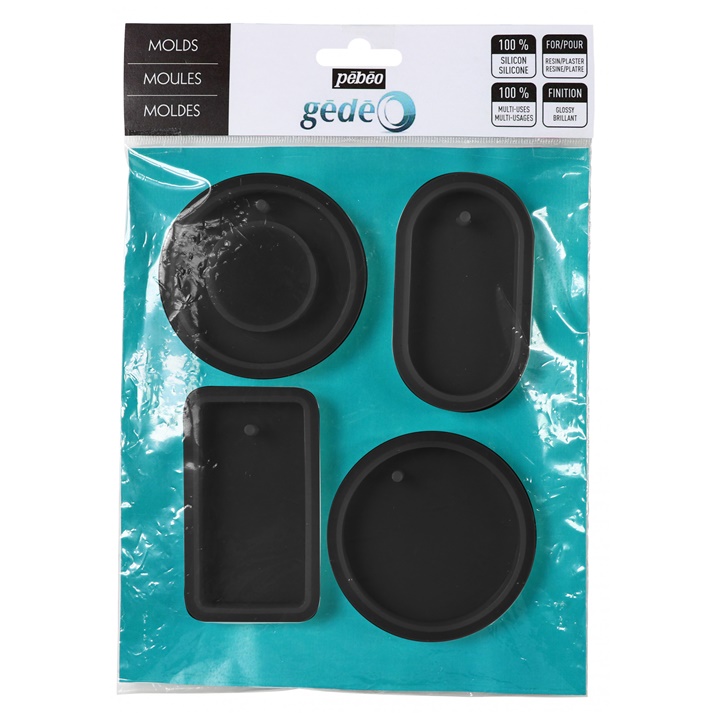 Stampo professionale in silicone  Pebeo forme geometriche 4 pz.
