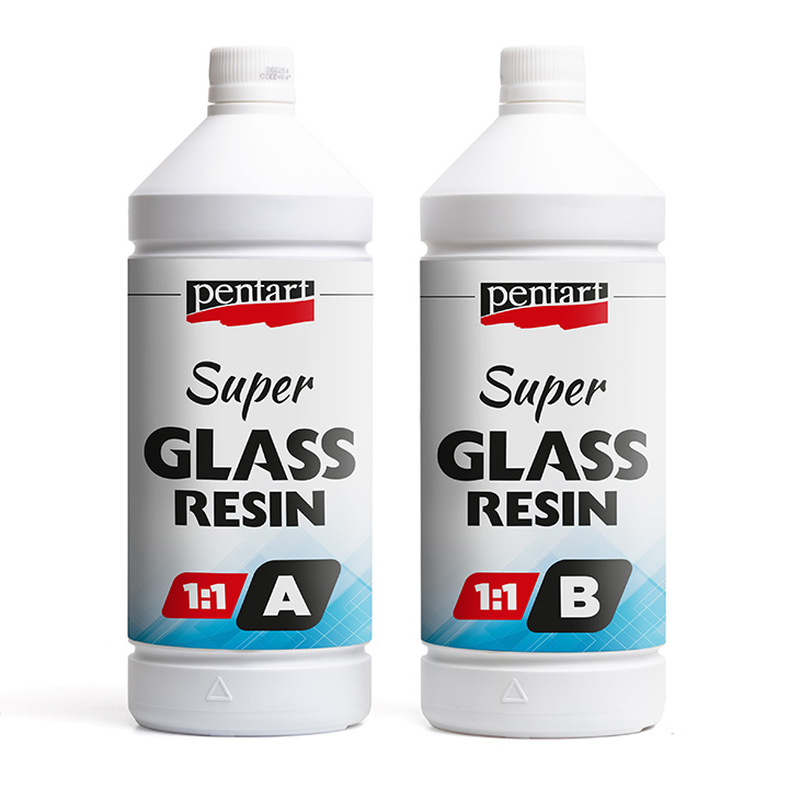 Resina trasparente  Super Glass Pentart 1:1 - 1000 ml