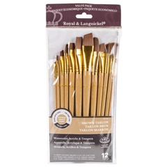 Zip n’ Close Set - Soft Brown Taklon 12 pennelli SET-9304