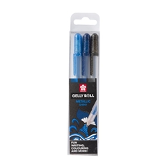 Penna gel Sakura Gelly Roll METALLIC - 3 pz | ocean