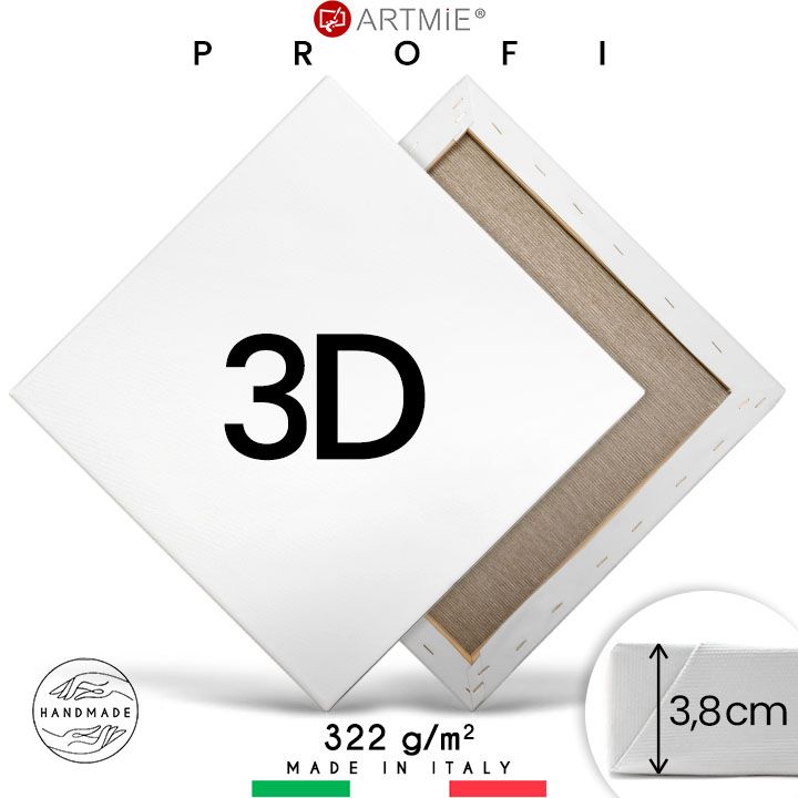 3D Tela per pittura con telaio PROFI - scegli dimensioni
