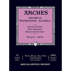 Blocco per acquerelli Arches Satiné 23 x 31 cm  - 12 fogli