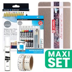Art Journal Painting Set 21 x 14,8 cm - Acquerello - Rosa champagne
