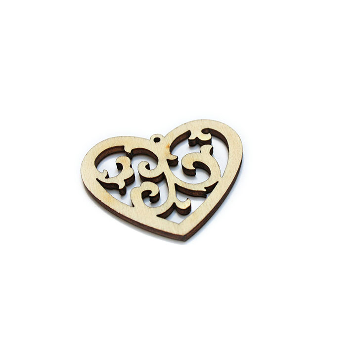Articolo in legno per bigiotteria - cuore (articoli in legno)