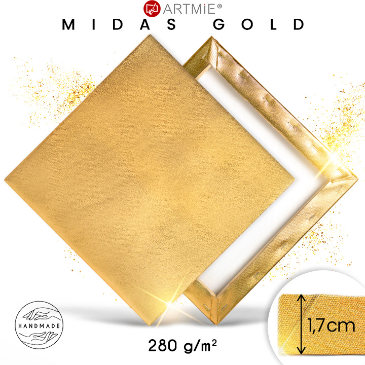 ARTMIE MIDAS tela di pittura dorata su telaio | dimensioni diverse ARTMIE MIDAS tela di pittura dorata su telaio | dimensioni diverse