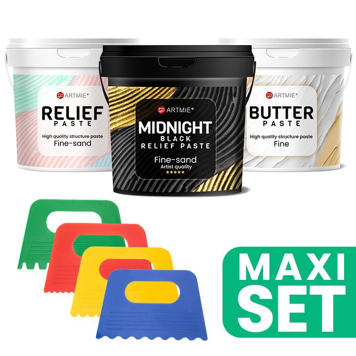 ARTMIE Set di paste per strutture e spatole ARTMIE Set di paste per strutture e spatole