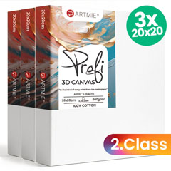 ARTMIE Set di tele 3D 3 pezzi - 2a qualità - 20x20 cm