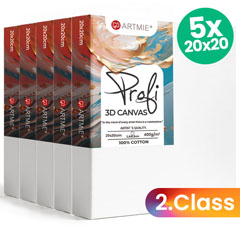 ARTMIE Set di tele 3D - 5 pezzi - 2a qualità - 20x20 cm