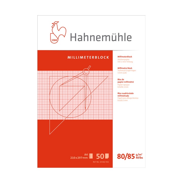 Blocco di carta millimetrata da HAHNEMÜHLE | A3