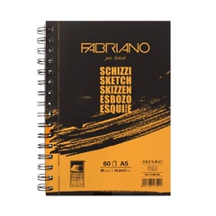 Blocco per schizzi FABRIANO SKETCH con rilegatura a spirale | dimensioni diverse