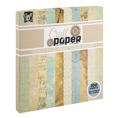 Carta per scrapbooking 20 x 20 cm  | tonalità beige