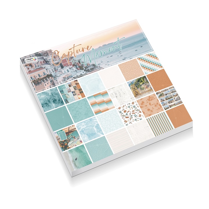 Carta per scrapbooking 24 fogli 30,5 x 30,5 - Motivo marino