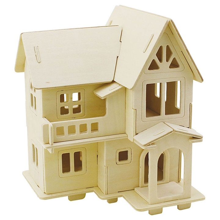 Casa con balcone - set 3D