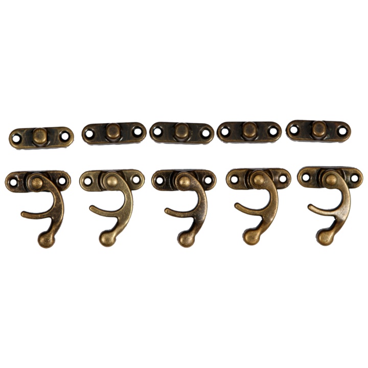 Chiusura in metallo bronzo 2,8 x 3,3 cm - 5 pz. Chiusura in metallo bronzo 2,8 x 3,3 cm - 5 pz.