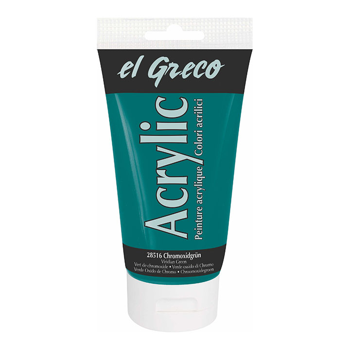 Colore acrilico El Greco 150 ml Viridian Green  Colore acrilico El Greco 150 ml Viridian Green