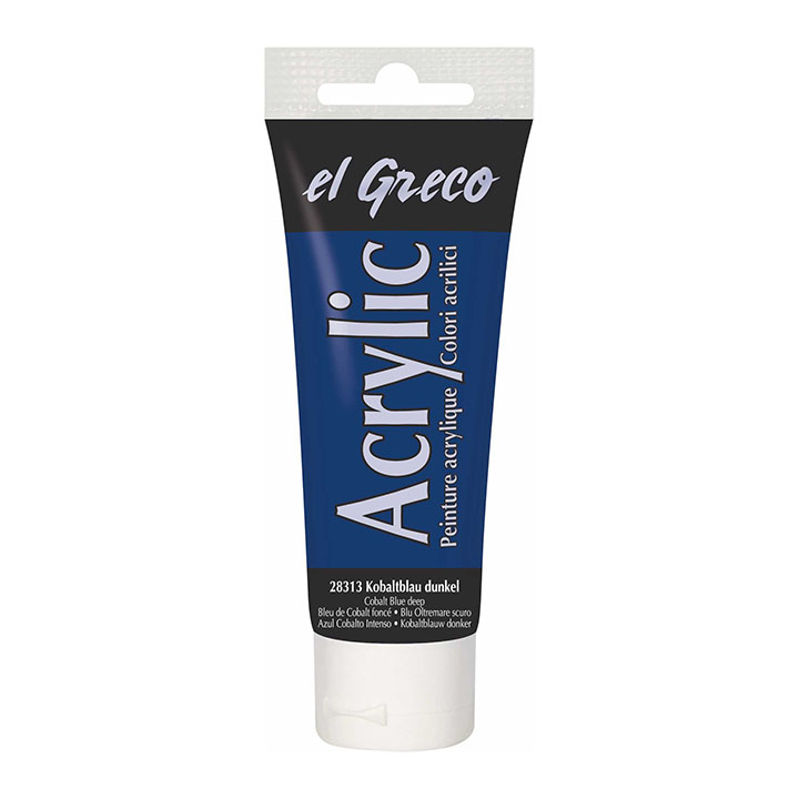 Colore acrilico El Greco 75 ml Dark Cobalt Blue Colore acrilico El Greco 75 ml Dark Cobalt Blue