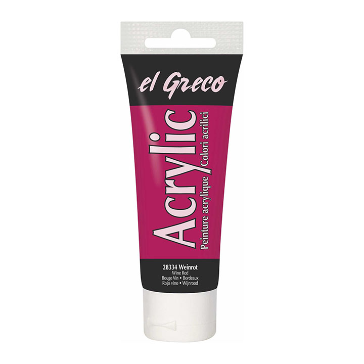 Colore acrilico El Greco 75 ml Wine Red Colore acrilico El Greco 75 ml Wine Red