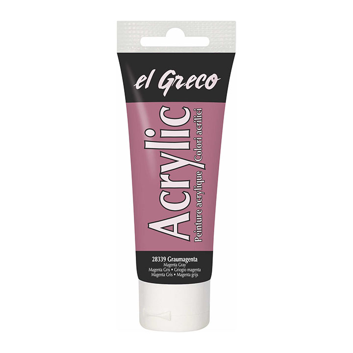 Colore acrilico El Greco 75 ml Gray Magenta  Colore acrilico El Greco 75 ml Gray Magenta