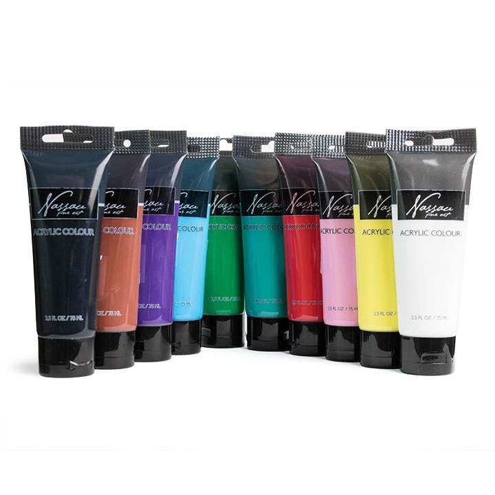 Colore acrilico Nassau Fine Art in tubo da 75 ml | varie sfumature
