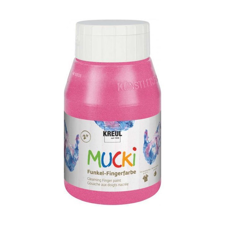 Colori a dita lucidi per bambini MUCKI 500 ml | fairy dust rose