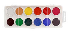 Colori ad acquerello 22.5 Bianco 12 colori