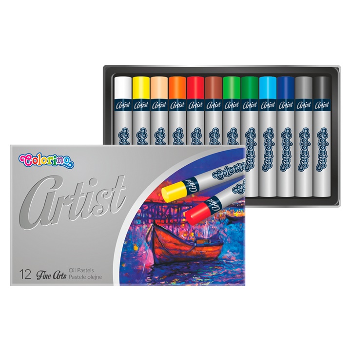 Colorino Artist Pastelli a olio rotondi, confezione da 12 pezzi