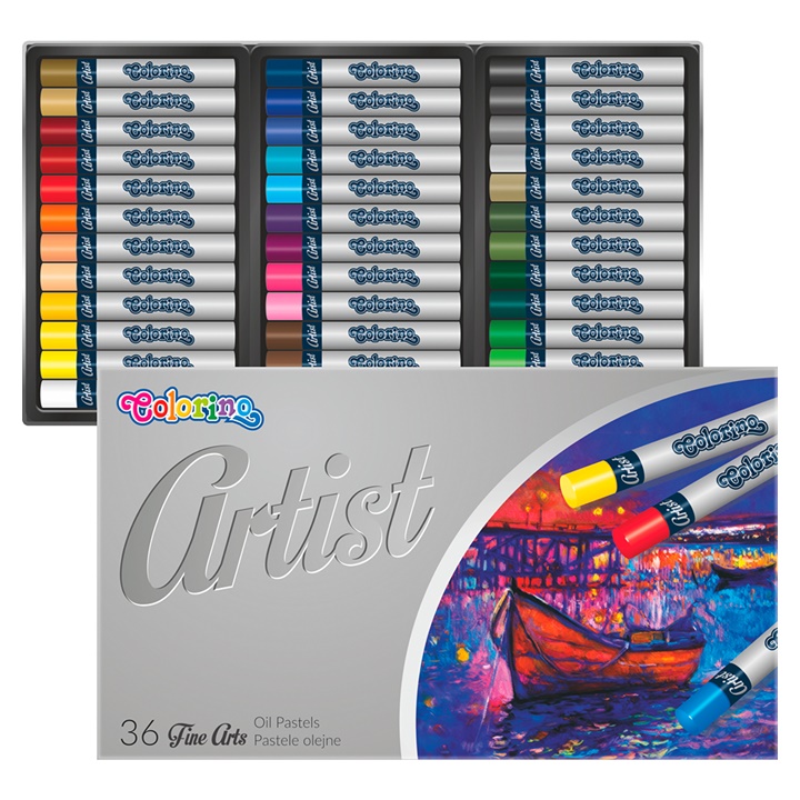 Colorino Artist Pastelli a olio rotondi - Confezione da 36 pezzi