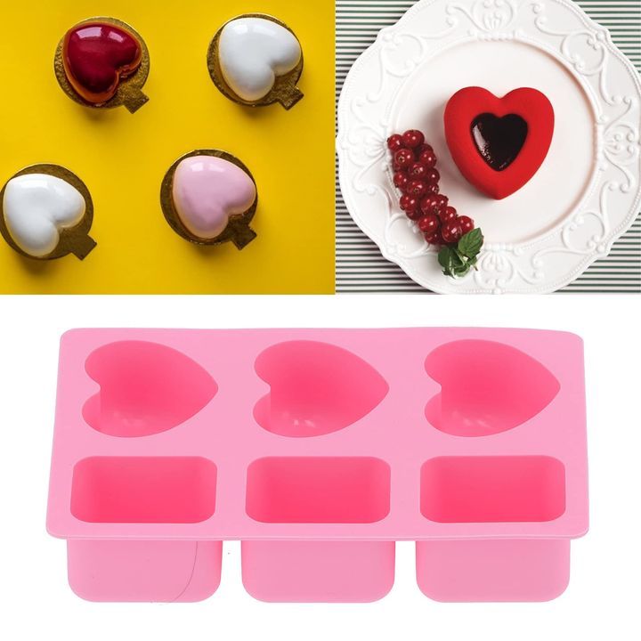 Contenitore per colata di silicone - Quadrati e cuori