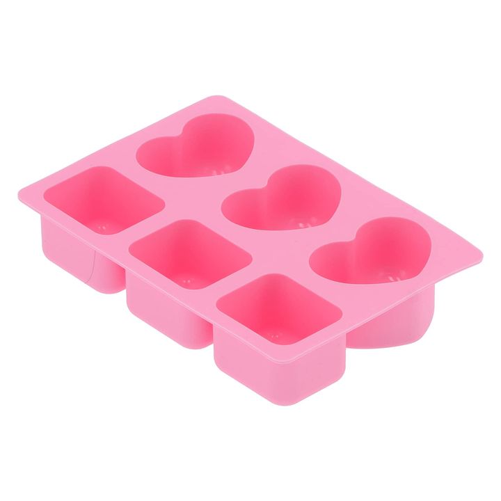 Contenitore per colata di silicone - Quadrati e cuori