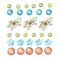Cristalli decorativi autoadesivi 30 pezzi
