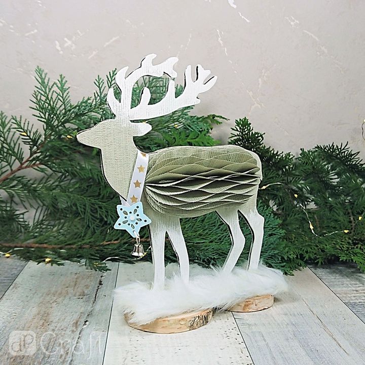 Decorazione in carta renna 20 cm