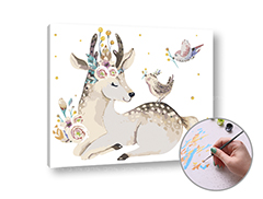 Dipingere con i numeri SRNČEK BAMBI | difficoltà bassa