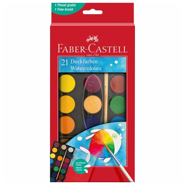 Faber Castell Acquerelli 30 mm 21 pezzi Faber Castell Acquerelli 30 mm 21 pezzi